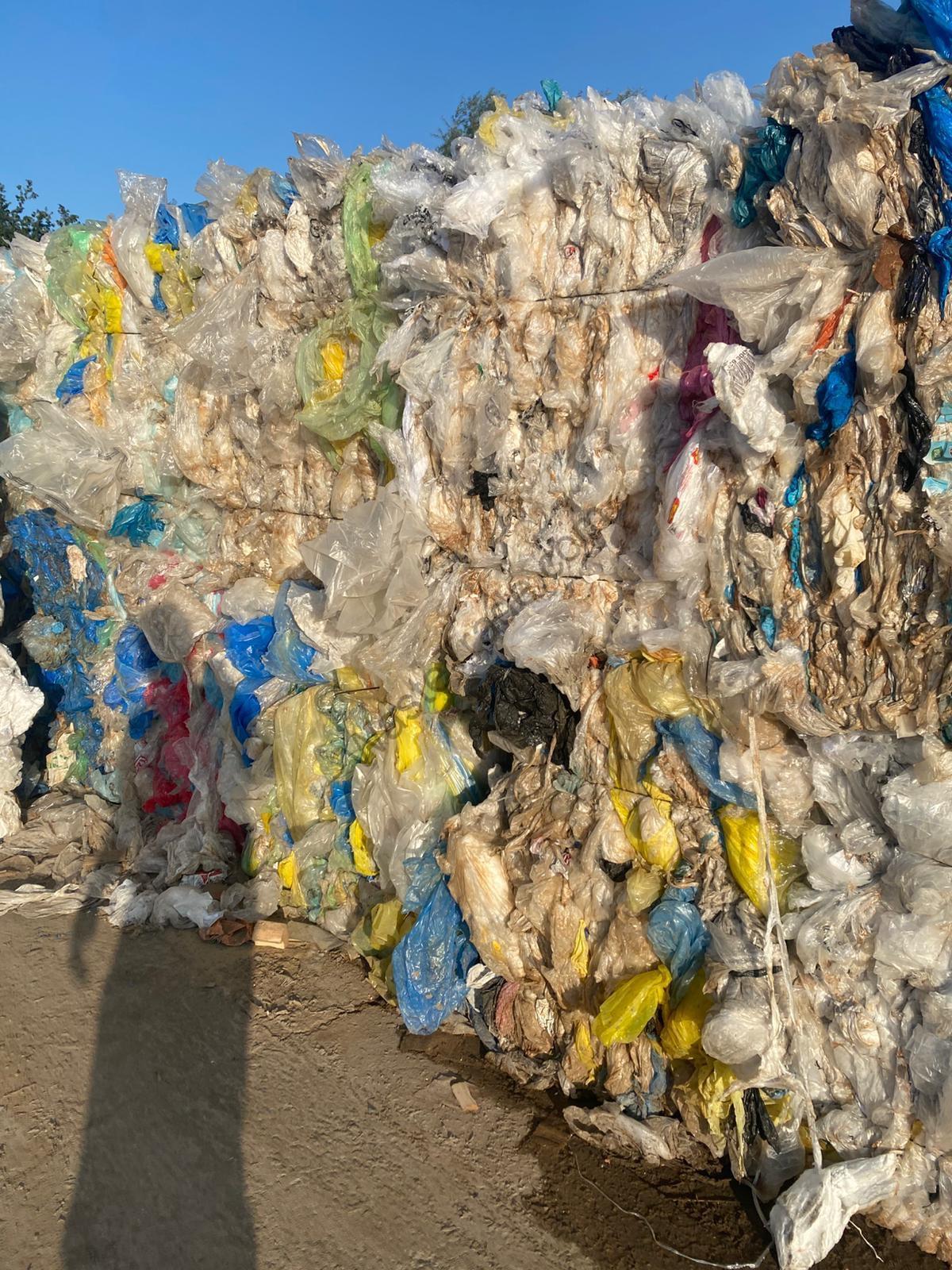Plastic-LDPE/LLDPE-Mixed coloured film (70/30)-Packaging-Baled