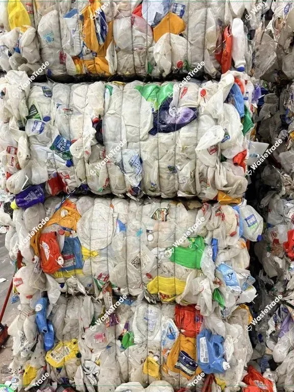 Plastic-HDPE-Coloured HDPE bottles-Packaging-Baled