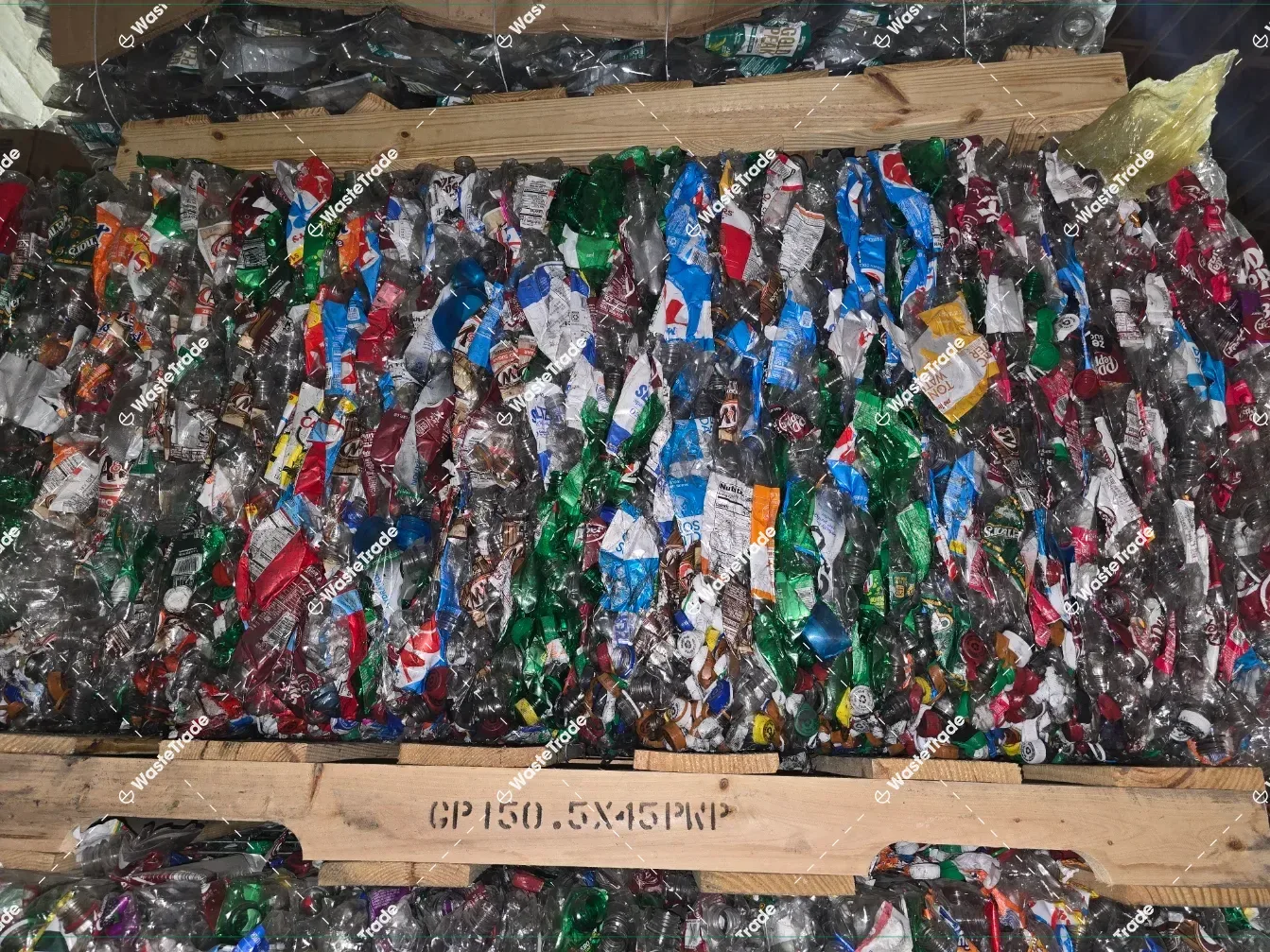 Plastic-PET-PET bottles — food-grade sorted bales-Packaging-Baled