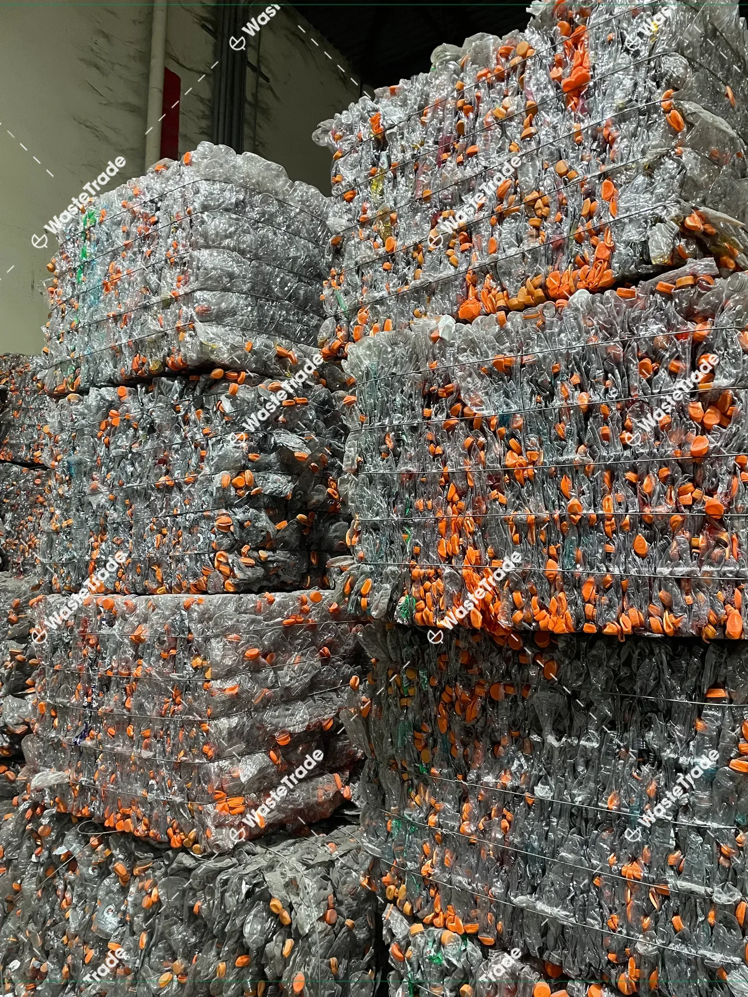 PET-PET bottles — food-grade sorted bales