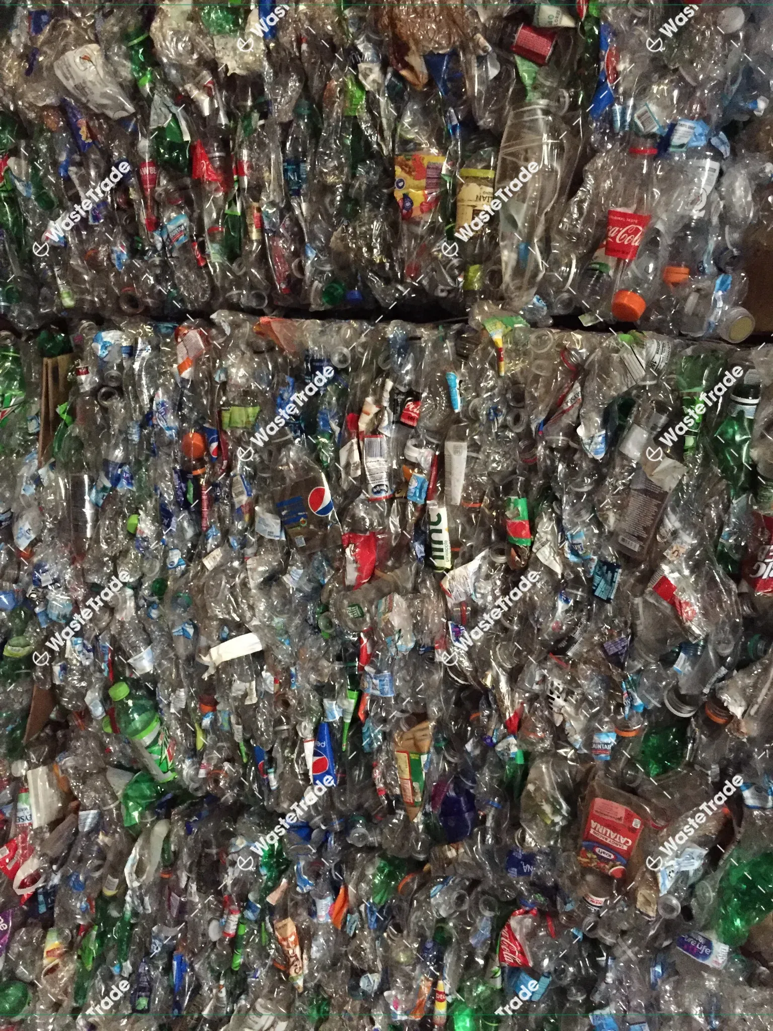 PET-PET bottles — food-grade sorted bales