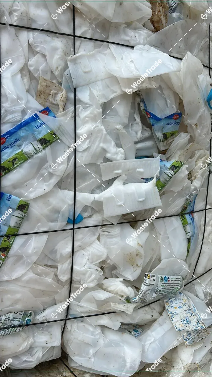 Plastic-HDPE-Natural HDPE bottles (food-contact sorted)-Packaging-Baled